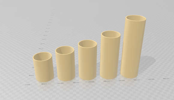 6cm Wide Base Cylinder Vase STL File