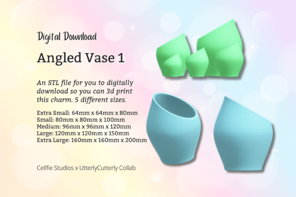 Angled Vase 1 STL File – Digital Download: A Modern Twist on a Classic Design