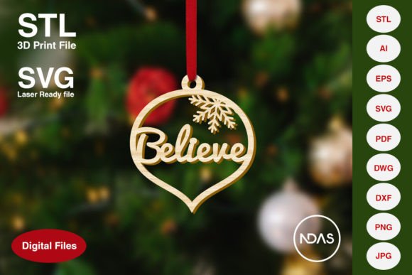 Believe Christmas Tree Ornament Decor: A Creative and Versatile Holiday Addition
