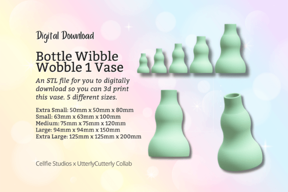 Bottle Wobble Vase 1 STL File – Digital: A Modern Twist on a Classic Design