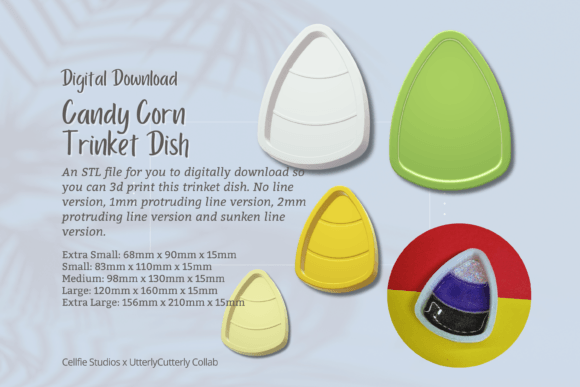 Candy Corn Dish STL File: Gothic 3D Print Design