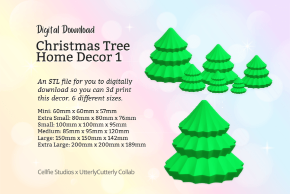 Christmas Tree 1 Home Decor STL File - D: A Modern 3D Print for Every Space