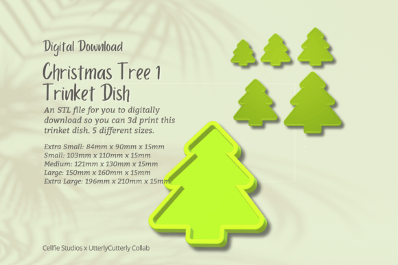 Christmas Tree Trinket Dish STL File - D: A Minimalist 3D Print for Every Space