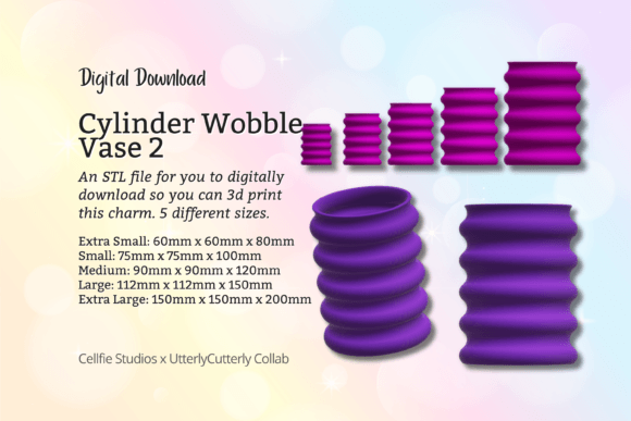 Cylinder Wobble Vase STL File – Digital
