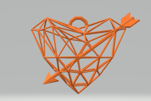 Faceted Heart with Arrow: A Modern Approach to Personalized Gifting