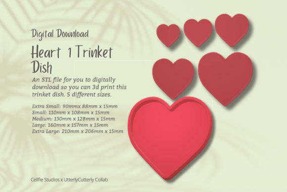 Heart Trinket Dish STL File - Digital Do: A Minimalist 3D Print for Everyday Use