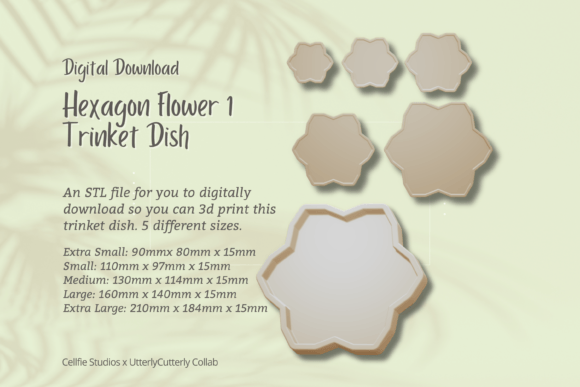 Hexagon Flower Trinket Dish STL File - D: A Practical Addition to Your 3D Printing Workflow