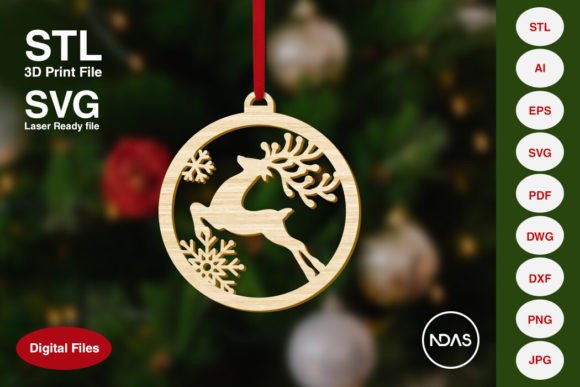 Jumping Reindeer Christmas Tree Ornament: A Versatile Holiday Craft for Makers