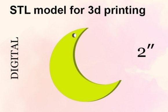 Keychain Crescent Moon STL File: A Versatile 3D Print for Personal Style and Gifting