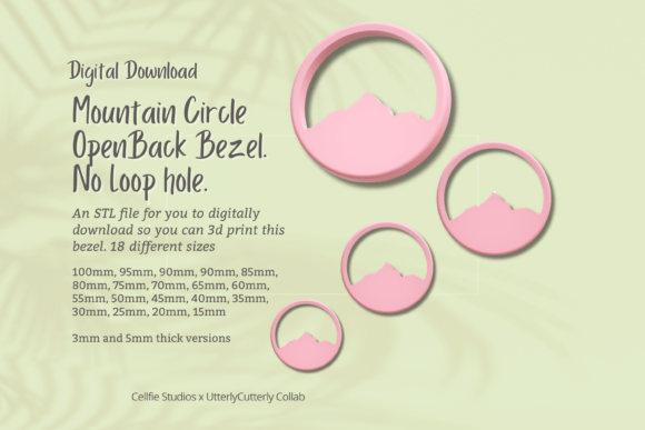 Mountain Circle Open Back Bezel STL File Guide
