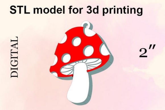 Mushroom Keychain 3D Print File: Digital Craft for Modern Personalization