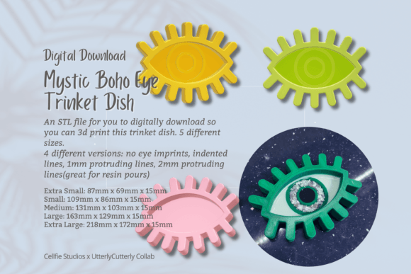 Mystic Eye Trinket Dish STL File for 3D Printing