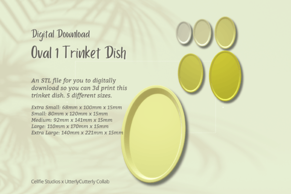 Oval Trinket Dish STL File – Digital Download