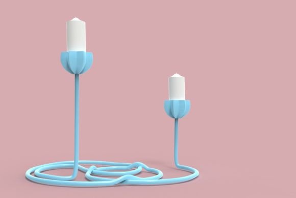 Rope Candelabrum 3D Printing Candle Hold