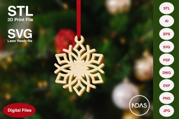 Snowflake Christmas Tree Ornament 7a Design Files