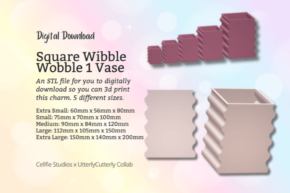 Square Wobble Vase 1 STL File - Digital: A Strategic Addition to Your 3D Printing Collection