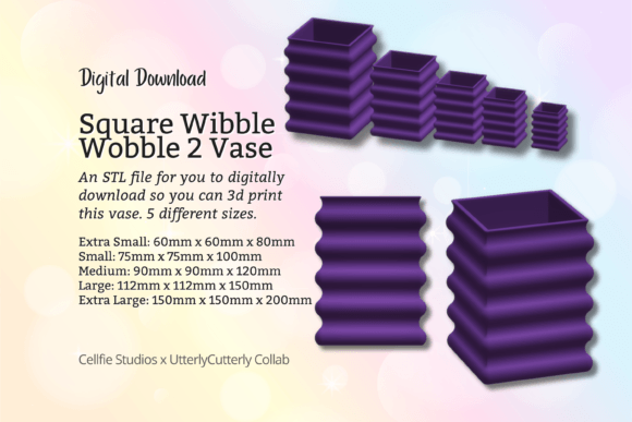 Square Wobble Vase 2 STL File - Digital: A Strategic Tool for 3D Printing Creatives