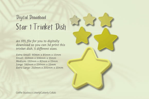 Star Trinket Dish STL File - Digital Dow: A Practical 3D Print for Everyday Use