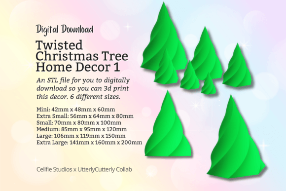 Twisted Christmas Tree 1 Home Decor STL – A Versatile 3D Print for Every Space