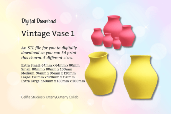 Vintage Vase 1 STL File – Digital Download for 3D Printed Home Decor